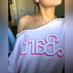 Neck cut out Barbie sweatshirt!